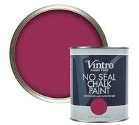 Vintro Paint | No Seal Chalk Paint | Magenta | Interior & Exterior Use | Furniture | Walls | Wood | Metal | 1 Litre (Magenta - Rosy Raven)