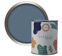 Vintro Paint Refresh Blue Matt Finish For Furniture, Walls, Or Wood, Interior Use 1L (Airforce Blue)