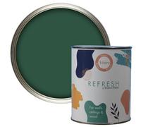 Vintro Paint Refresh Dark Green Matt Finish For Furniture, Walls, Or Wood, Interior Use -1 Litre (Bottle Green)