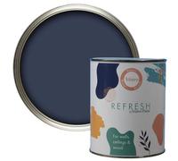 Vintro Paint Refresh Navy Blue Matt Finish For Furniture, Walls, Or Wood, Interior Use -1 Litre (Navy Blue)