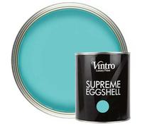 Vintro Paint | Satin Furniture Paint | Turquoise | Wood | Trim | Metal | Eggshell Finish | 1 Litre (Christabelle)