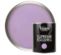 Vintro Paint | Violet Eggshell Paint | for Walls | Wood | Trim | Satin Furniture Paint | Interior & Exterior Use. 1 Litre (Dames Violet)