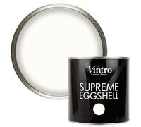 Vintro Paint White With Grey Eggshell For Walls Wood Trim Satin Furniture Paint Interior & Exterior 2.5L (Pearl)