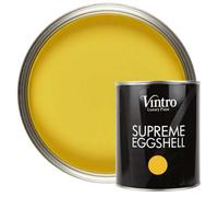 Vintro Paint Yellow Eggshell For Walls Wood Trim Satin Furniture Paint Interior & Exterior 1L (Sunflower)