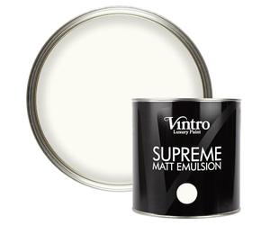 Vintro | Warm White Luxury Matt Emulsion | Smooth Chalky Finish | Multi Surface Paint | for Walls, Ceilings, Wood and Metal 2.5L (Warm White - Nymph, 2.5 Litres)