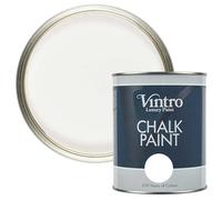 Vintro | White Chalk Paint | Furniture Paint | Shabby Chic | Upcycle | Decorate | Ultra Matt Finish | 1 Litre (Crystal)