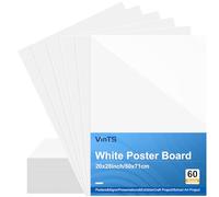 VinTS 22x28 White Poster Board, 60Pcs Poster Paper,2 Side Glossy & Matte Thickness Poster Board Bulk for Vision, Science Fair, School Arts (Pack of 60)