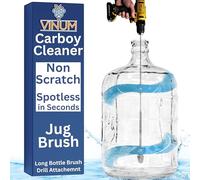 VINUM Carboy Cleaner Brush 27" Long Bottle Brush for Water Jug Cleaning - Modular & Universal Scrub Brush for Carboys, Jugs, Water Bottles, Demijohn - Brewing Cleaning Supplies, Wine Making Equipment