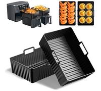 Vinuwu 2Pcs Premium Silicone Air Fryer Liner for Ninja Foodi MAX AF400UK