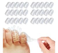 Vinuwu 30Pcs Toe Protectors, Silicone Little Toe Caps, Gel Toe Protector for Women Men, Breathable Toe Caps for Pinky Toes, Anti-Friction Toe Sleeves Separators for Shoes, Blister Prevention