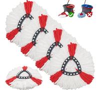 Vinuwu 5 Pack Mop Heads Replacement Compatible with Vileda Triangle Swivel Mops - Microfibre Mop Head Refills for 1-Tank System, Machine Washable, Easy to Replace, Deep Cleaning