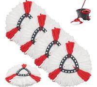 Vinuwu 5 Pack Mop Heads Replacement Compatible with Vileda Triangle Swivel Mops - Microfibre Mop Head Refills for 1-Tank System, Machine Washable, Easy to Replace, Deep Cleaning