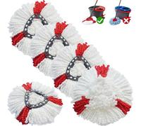 Vinuwu 5 Pack Mop Heads Replacement for Vileda Turbo Triangle Swivel Mops