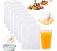 Vinuwu 8 Pack Nut Milk Bag, 8”x12” Food Grade Nylon Cheese Cloths for Straining, Fine Mesh Cheesecloth for Straining, Muslin Cloths for Cooking, Reusable Strainer Bag for Yogurt/Juice/Tea