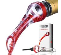 VINVOLI Wine Aerator - Deluxe 2025 Wine Air Aerator - Wine Aerators Pourer - Red Wine Decanter with Aerator - Wine Aerator Pourer Spout - Professional Quality for Wine Lovers and Sommeliers