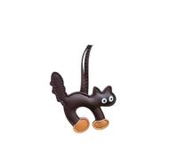 VINWO Cat Leather Bag Charm, Cat Back Arched Like a Taut Bow Keychain for Handbags Tote Bags Key Chains (Coffee)