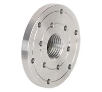 VINWOX 4" Wood Lathe Steel Faceplate, 1-1/4”x8TPI Spindle Thread Woodworking Machine Chuck Face Plate