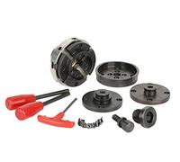 VINWOX SCR4-4NV-SET 4" Wood Lathe Scroll Chuck Set, 4-Jaw Self-Centering With Nickle Electric Coating Body & 1"x8TPI Thread & 3/4"x16TPI Adapter