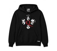 VINY WOODY Arena Rock Unisex Graphic Style Hoodie, Black, Kangaroo Pocket, Long Sleeve