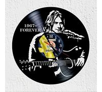 VINY WOODY Big Clock American Singer, Musician and Composer Guitarist and Principal Composer of the Grunge Band Wall Decor Vinyl Record Clock