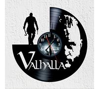 VINY WOODY Clock New Nordic Culture Viking Warrior Wall Decoration Vinyl Record Clock Original Gift