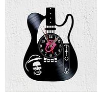 VINY WOODY Electric Guitar Rock and Roll Vinyl Disc Clock Blues Rock Rhythm and Blues Clock New Wall Decor Original Gift