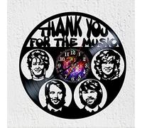 VINY WOODY Large Clock Swedish Group Pop Music 70s Music Disco Dance Vinyl Record Wall Decoration