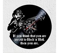 VINY WOODY Vinyl Record Wall Clock Silhouette of War Pig and Lemmy Music Rock Heavy Metal