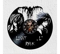 VINY WOODY Vinyl Record Wall Clock Silhouette Ryuk Anime Decoration