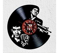VINY WOODY Vinyl Record Wall Clock Silhouette Tony Montana Decoration