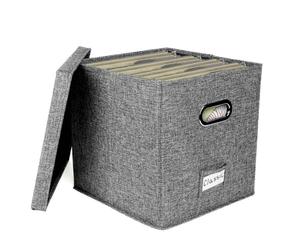 Vinyl Album File Box - Modular Record Organizer Case, Covered Storage Unit, Index Viewing Pocket Structure | Biblioth Preservation Method