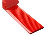 Vinyl Anti-Slip Stair Nosing, Self-Adhesive Non-Slip Staircase Step Rubber Molding Trim Peel and Stick Stair Edge Protector for Indoor Outdoor(Red,4cm/1.6in)