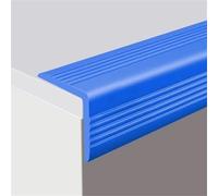 Vinyl Anti Slip Stair Strips Nosing, Self Adhesive Edge Protector Rubber Treads, Waterproof Nose Molding Corner Trim for Outdoor & Indoor Staircase Treads(Blue1,2.5x2.5cm-10meters/393in)