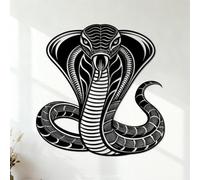Vinyl Art Sticker Cobra Snake Silhouette 42x43.1cm Removable Without Leaving Glue Black