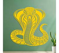 Vinyl Art Sticker Cobra Snake Silhouette 54.6x56cm Easy Installation Yellow