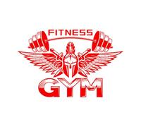 Vinyl Art Sticker for A Gym with Spartan Helmet 48x75.1cm Car Body Decoration Red