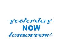 Vinyl Art Sticker Motivation Quote Words Yesterday Now Tomorrow Inspiring Letters 28x67cm Do not Damage The Wall Surface Blue