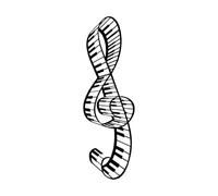 Vinyl Art Sticker Musical Notes Treble Clef Piano Keys Musical Notes Wave Music Recording Studio 33x94.1cm Art Decoration Large Black