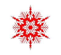 Vinyl Art Sticker Snowflake Mandala Isolated Design Element Geometric line Graphic Zen Doodle Art Sketch 67.2x77.4cm Can Modify and add Information Red