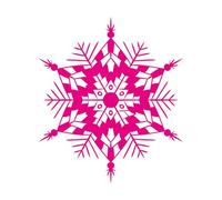 Vinyl Art Sticker Snowflake Mandala Isolated Design Element Geometric line Graphic Zen Doodle Art Sketch 67.2x77.4cm Multiple Size Options Rosered