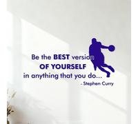 Vinyl Art Sticker Stephen Curry is The Best Basketball Player 53x100.6cm Do not Damage the wall Surface DarkBlue
