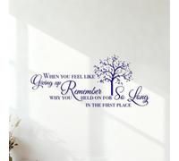 Vinyl Art Sticker When You Feel Like Giving up Remember why You held on for so Long in The First Place 40.8x92.1cm Tattoo Culture DarkBlue