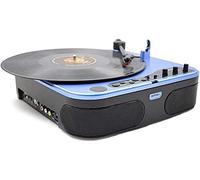 Vinyl Bluetooth Record Player, 3 Speed Turntable with 2 Built in Stereo Speakers Replacement Needle Supports RCA Line Out AUX In-A recorder kxtmm