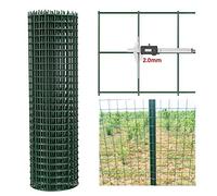 Vinyl Coated Welded Wire Fence 0.9x6m Green Mesh 3x3cm 2.0mm Diameter Wire Ideal for Garden Fencing Home Use Divider Heavy Du Securi BER