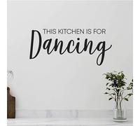 Vinyl Decal Wall Art Quotes Sticker This Kitchen is for Dancing Funny Fun Kitchen Sign Lettering Home Decoration Waterproof 57x25cm