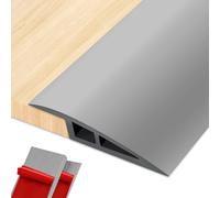 Vinyl-Door-Threshold-Ramp Door-Transition-Strip 36 inch, Threshold 1/2'' ~ 3/5'', Thresholds Ramps for Doorways, Wheelchair Ramp Edge-Reducer Threshold-Transition-Strip for Home/Door/Floor (Grey)