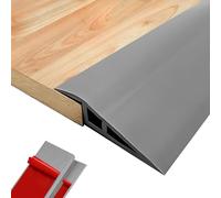 Vinyl-Door-Threshold-Ramp Door-Transition-Strip 36 inch, Threshold 1/2'' ~ 3/5'', Thresholds Ramps for Doorways, Wheelchair Ramp Edge-Reducer Threshold-Transition-Strip for Home/Door/Floor (Grey)