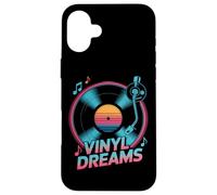 Vinyl Dreams Retro Record Player Music Aesthetic Case for iPhone 16 Plus