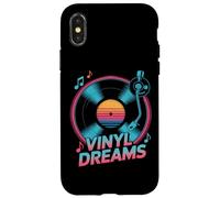Vinyl Dreams Retro Record Player Music Aesthetic Case for iPhone X/XS