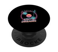 Vinyl Dreams Retro Record Player Music Vibes PopSockets Adhesive PopGrip